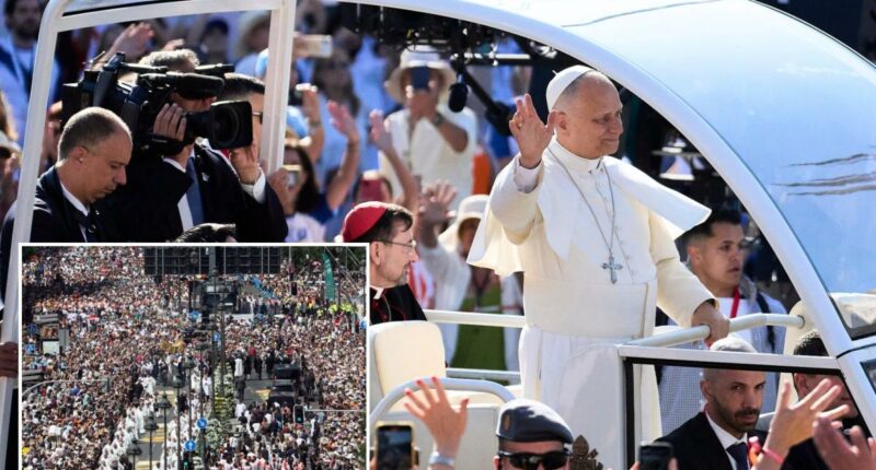 1 million people flood Madrid streets to see the popeâs flower-carpeted procession